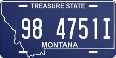 MT license plate 984751I