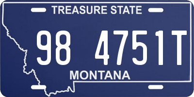 MT license plate 984751T