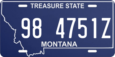 MT license plate 984751Z