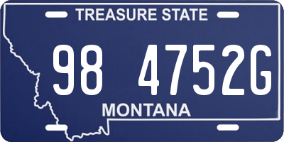 MT license plate 984752G