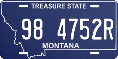 MT license plate 984752R