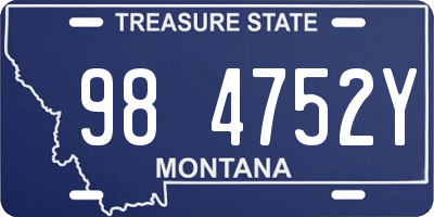 MT license plate 984752Y