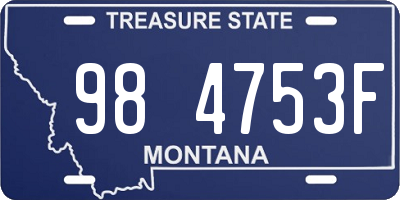 MT license plate 984753F