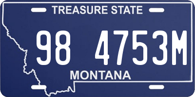 MT license plate 984753M