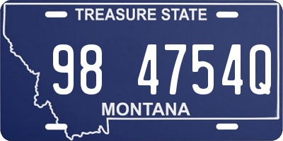 MT license plate 984754Q