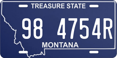 MT license plate 984754R