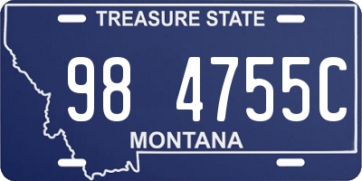 MT license plate 984755C