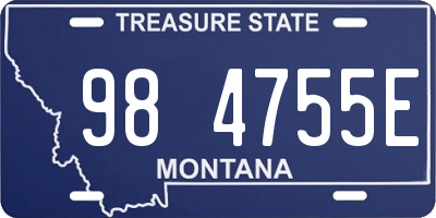 MT license plate 984755E