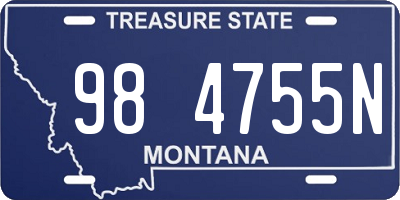 MT license plate 984755N