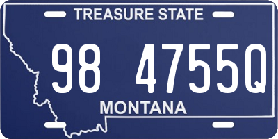 MT license plate 984755Q