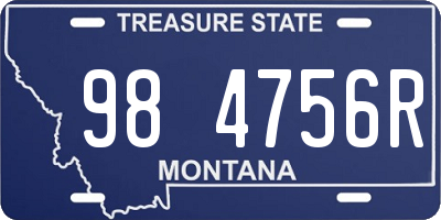 MT license plate 984756R