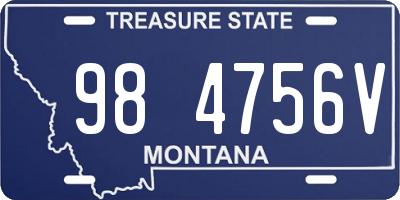 MT license plate 984756V