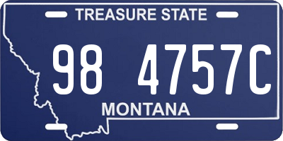 MT license plate 984757C