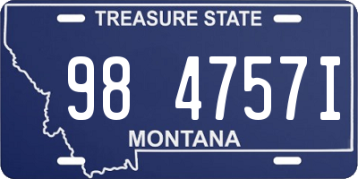 MT license plate 984757I