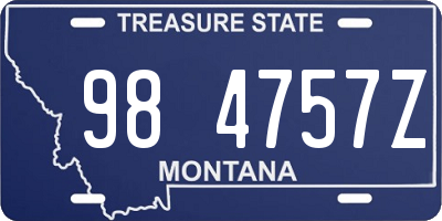 MT license plate 984757Z