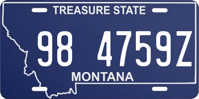 MT license plate 984759Z