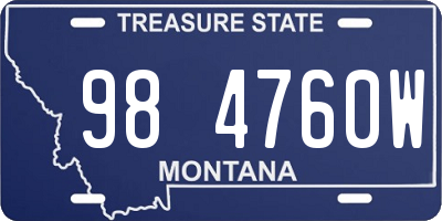 MT license plate 984760W