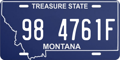 MT license plate 984761F