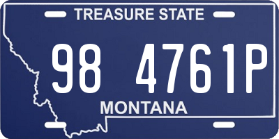 MT license plate 984761P