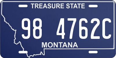 MT license plate 984762C