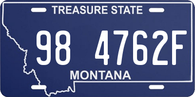 MT license plate 984762F