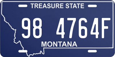 MT license plate 984764F