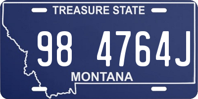 MT license plate 984764J