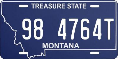 MT license plate 984764T