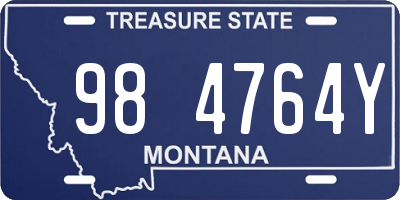 MT license plate 984764Y