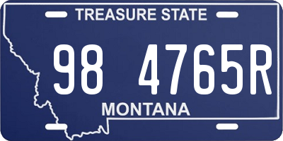 MT license plate 984765R