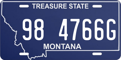 MT license plate 984766G