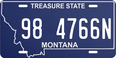 MT license plate 984766N
