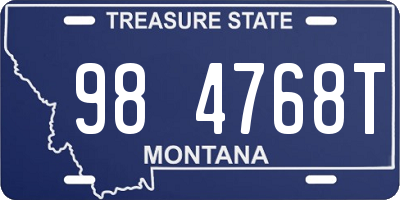 MT license plate 984768T