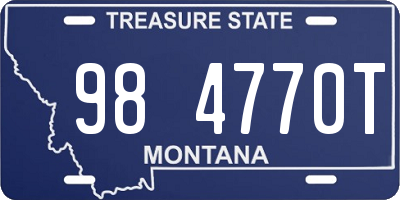 MT license plate 984770T