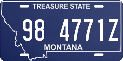 MT license plate 984771Z