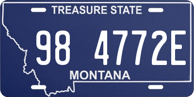 MT license plate 984772E