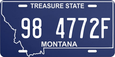 MT license plate 984772F