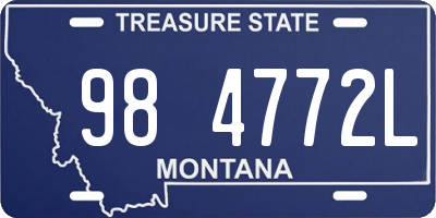 MT license plate 984772L