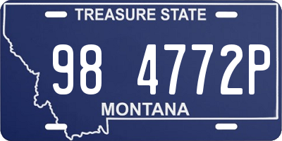 MT license plate 984772P