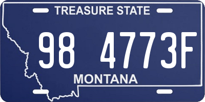 MT license plate 984773F