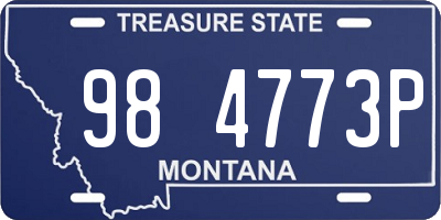MT license plate 984773P