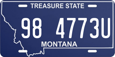 MT license plate 984773U