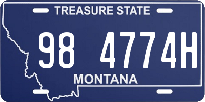 MT license plate 984774H