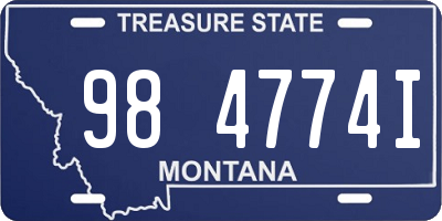 MT license plate 984774I