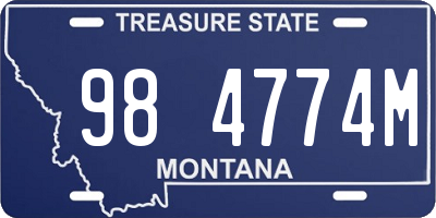 MT license plate 984774M