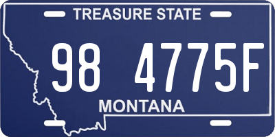 MT license plate 984775F