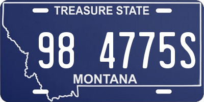 MT license plate 984775S