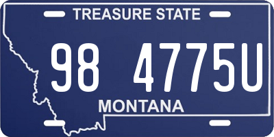 MT license plate 984775U