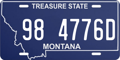 MT license plate 984776D