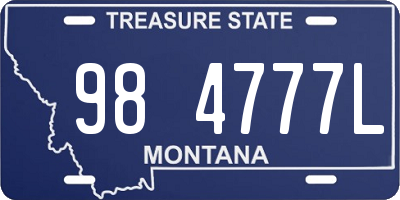 MT license plate 984777L